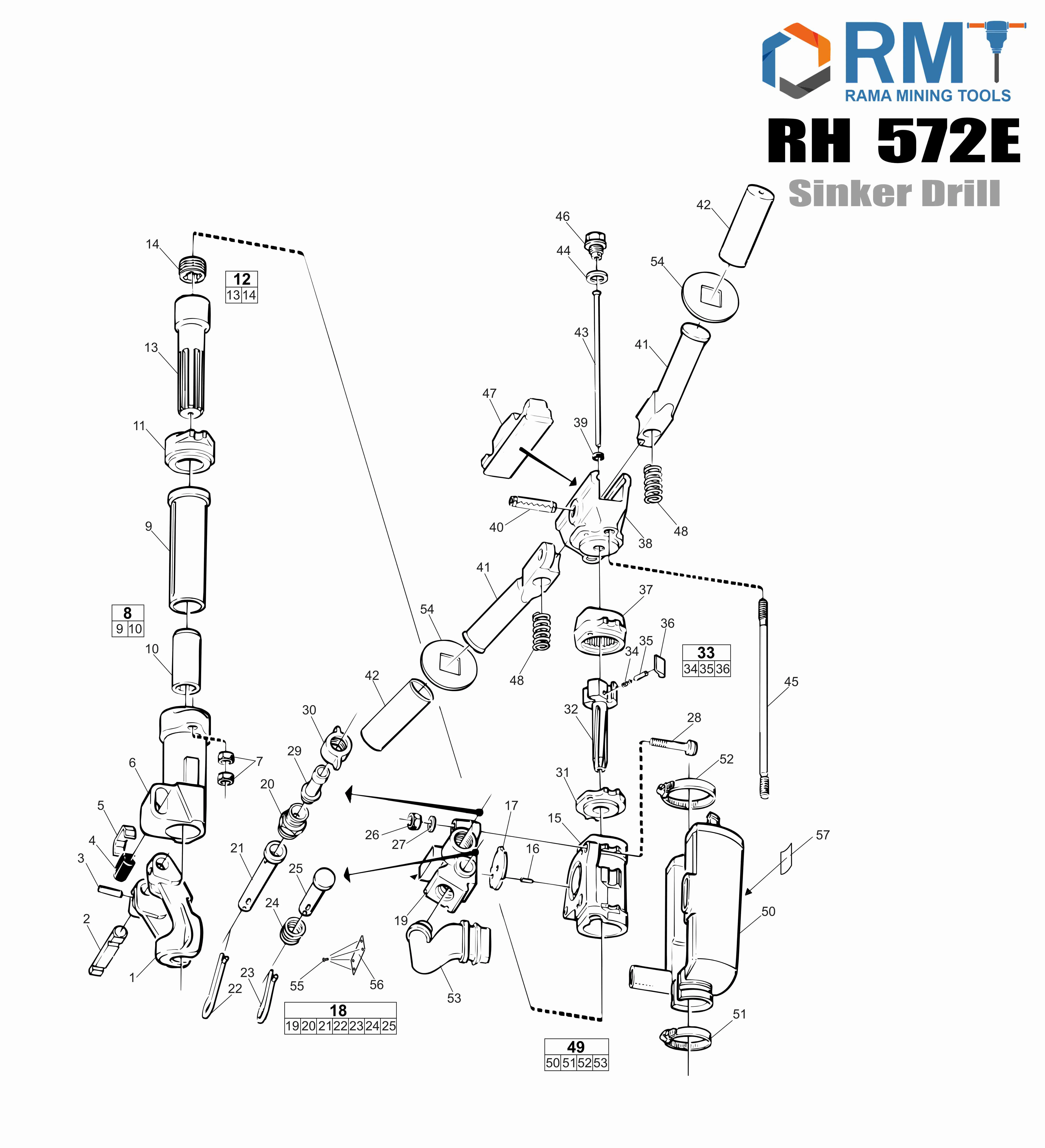 RH 572E Sinker Drill 
